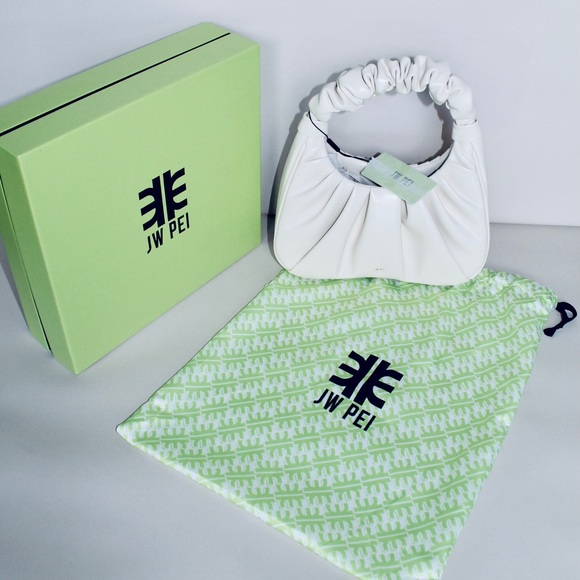 JW PEI Women's Gabbi Ruched Hobo Handbag - Ivory - Picture 1 of 9